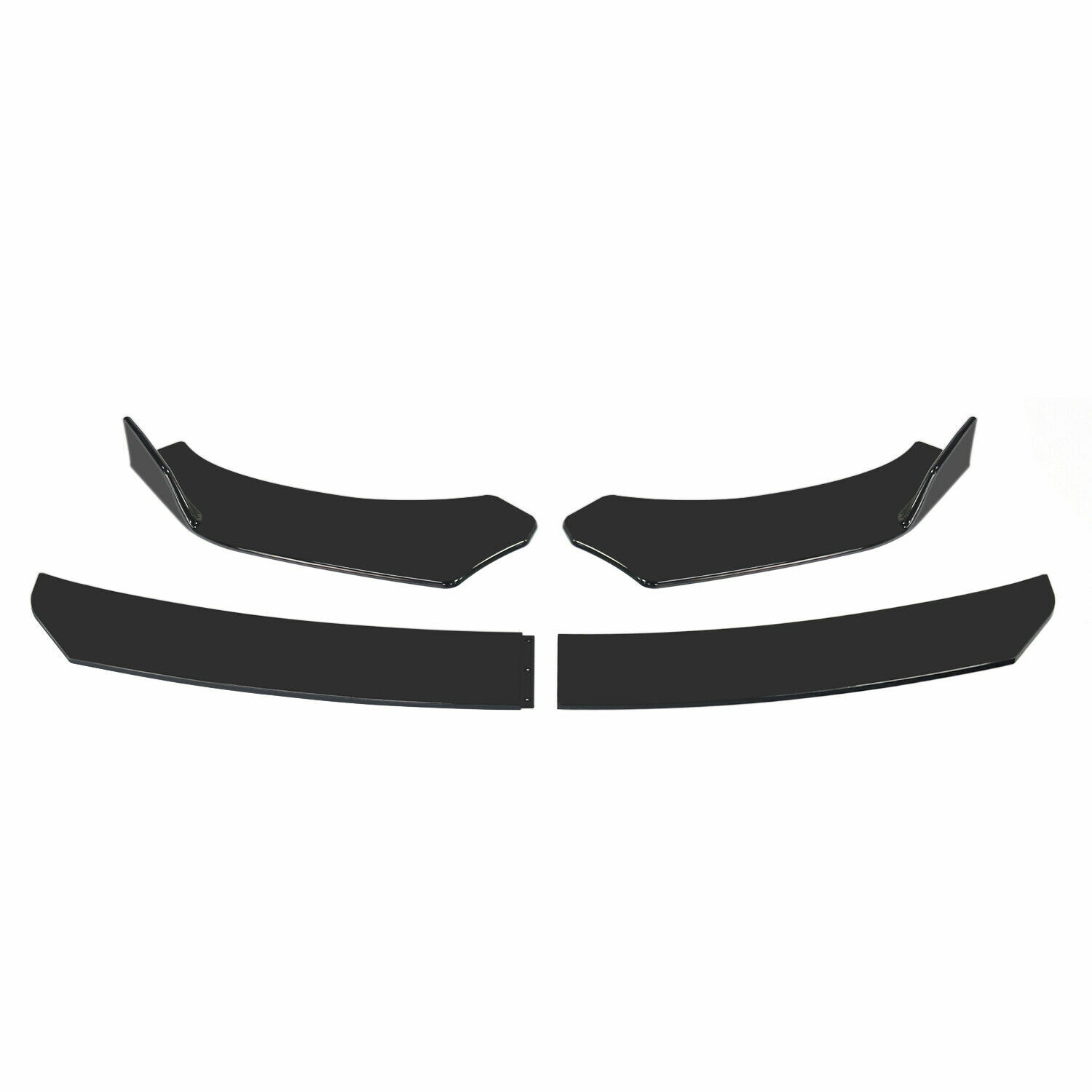 For Nissan 370Z 2009-2021 Front Bumper Lip Spoiler Splitters Chin + Strut Rods