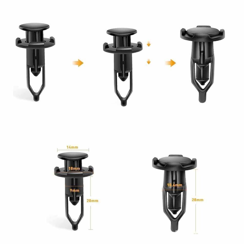 100X Fender Bumper Retainer Clips Hood for Toyota Scion 52161-16010 52161-02020