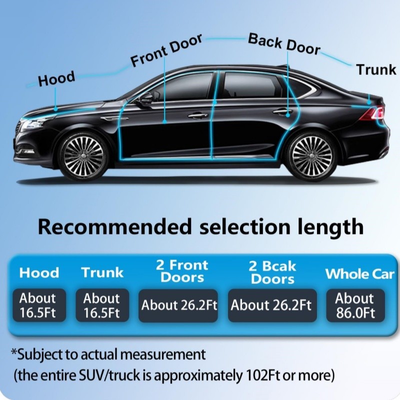 16.4ft Car Rubber Seal Strip Universal Car Door Weather Stripping Self Adhesive