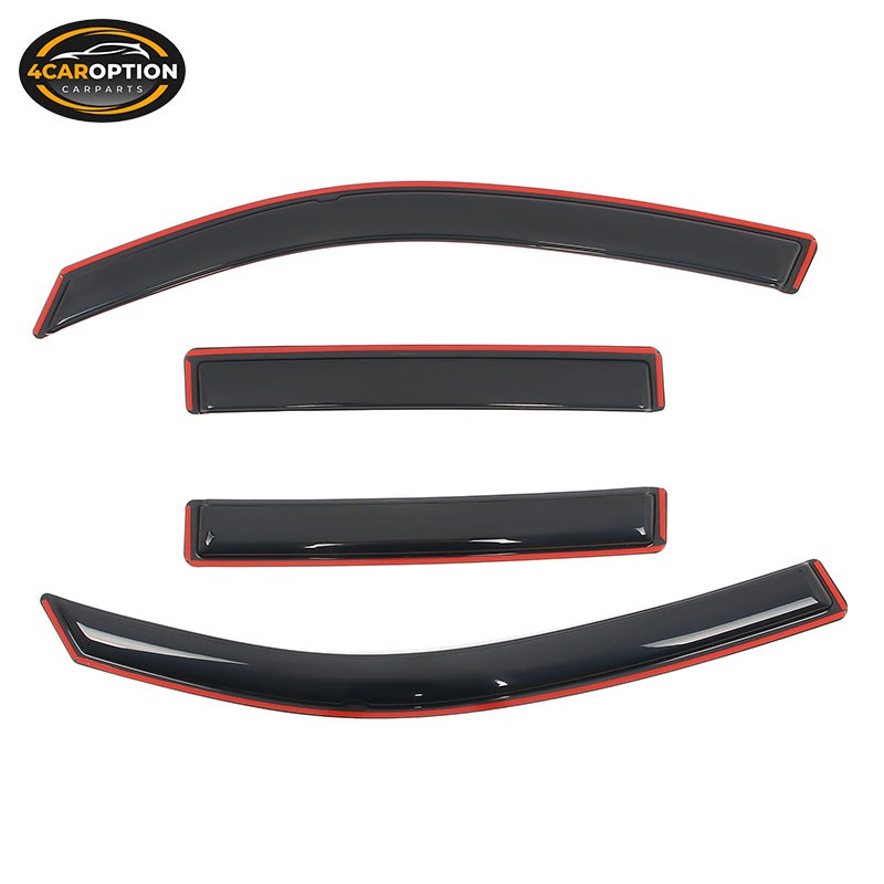 In-Channel Window Visors Fit 17-25 Honda Ridgeline Rain Sun Guard Vent Deflector