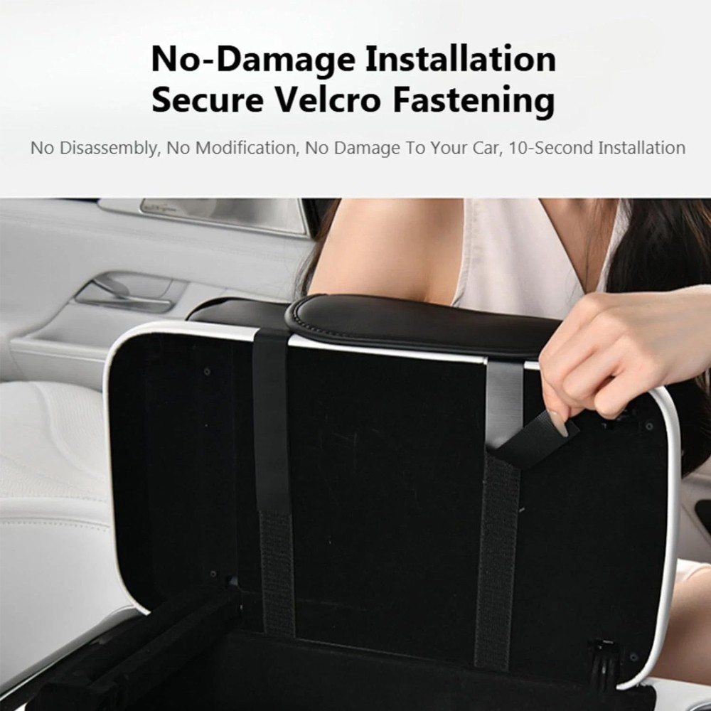 Car Armrest Cushion Center Console Cover with Cup Holder&Tissue Box&Phone Holder