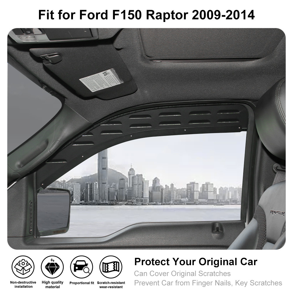 Sides Front Door Window Louvers Air Vent Outlet Plate Cover for Ford F150 09-14