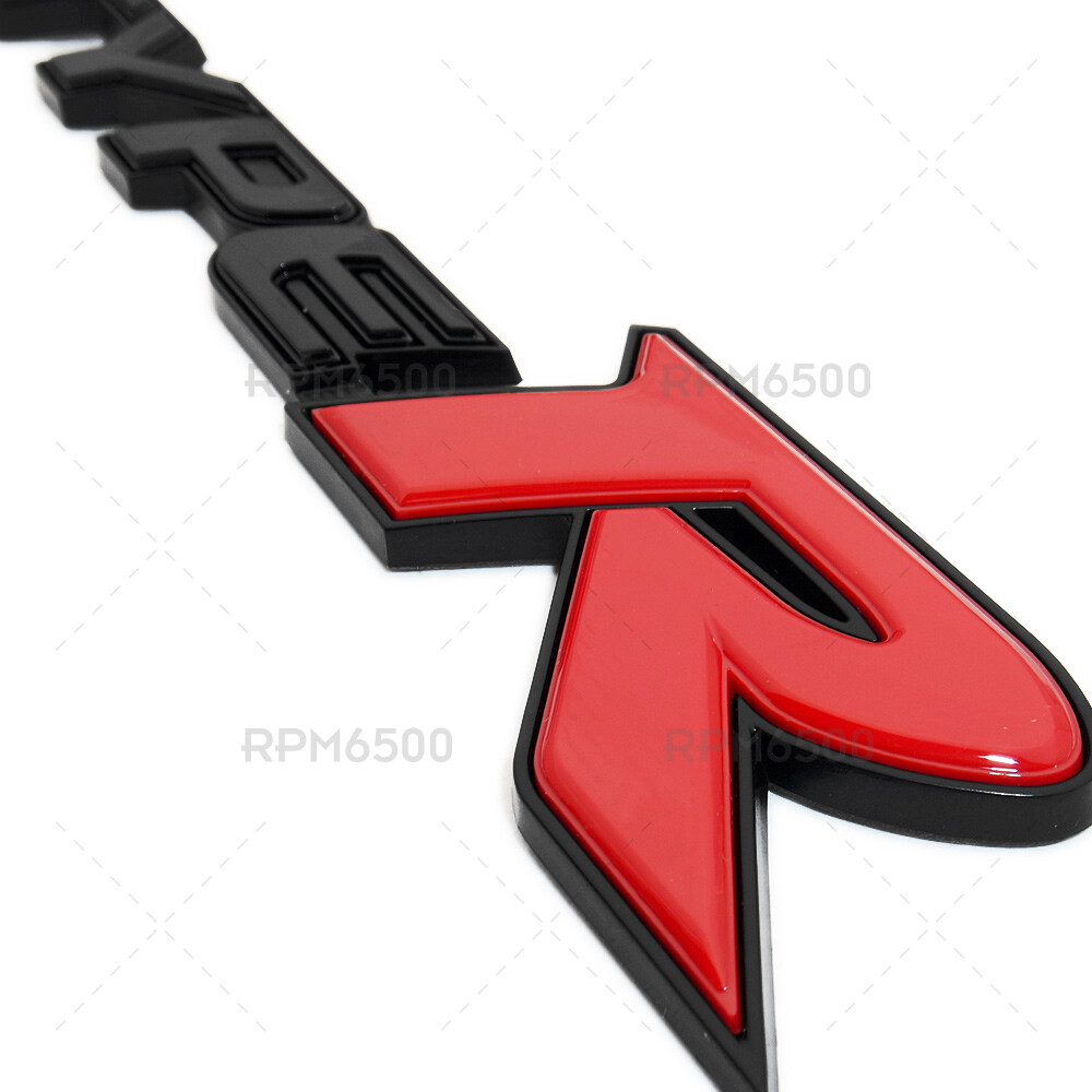 For Honda Type R Racing Sport Black Red Rear Tailgate Emblem Badge Logo OEM ABS