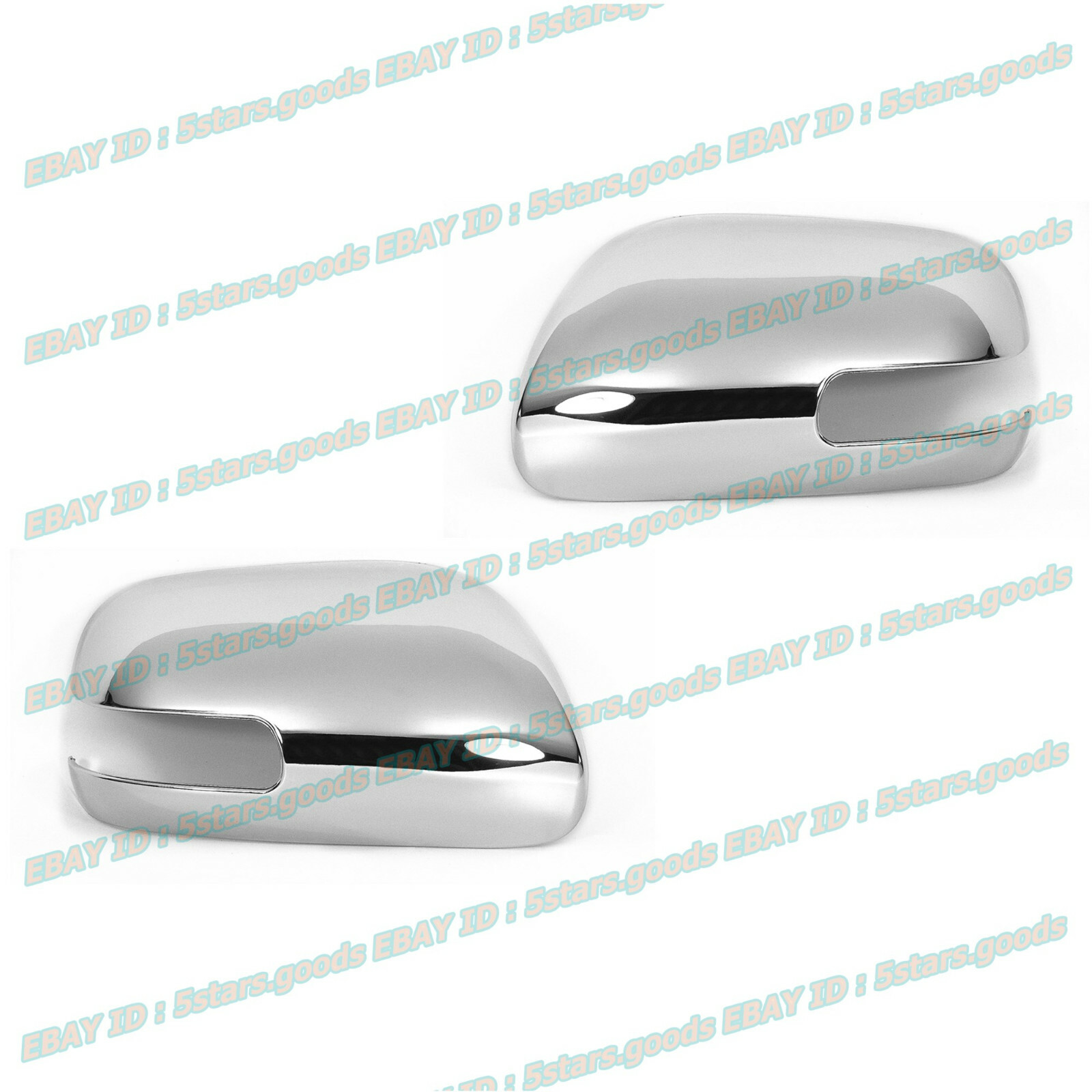 Set For 2008-2015 Scion xB Wagon Chrome Side Rear View Mirror Covers Trims