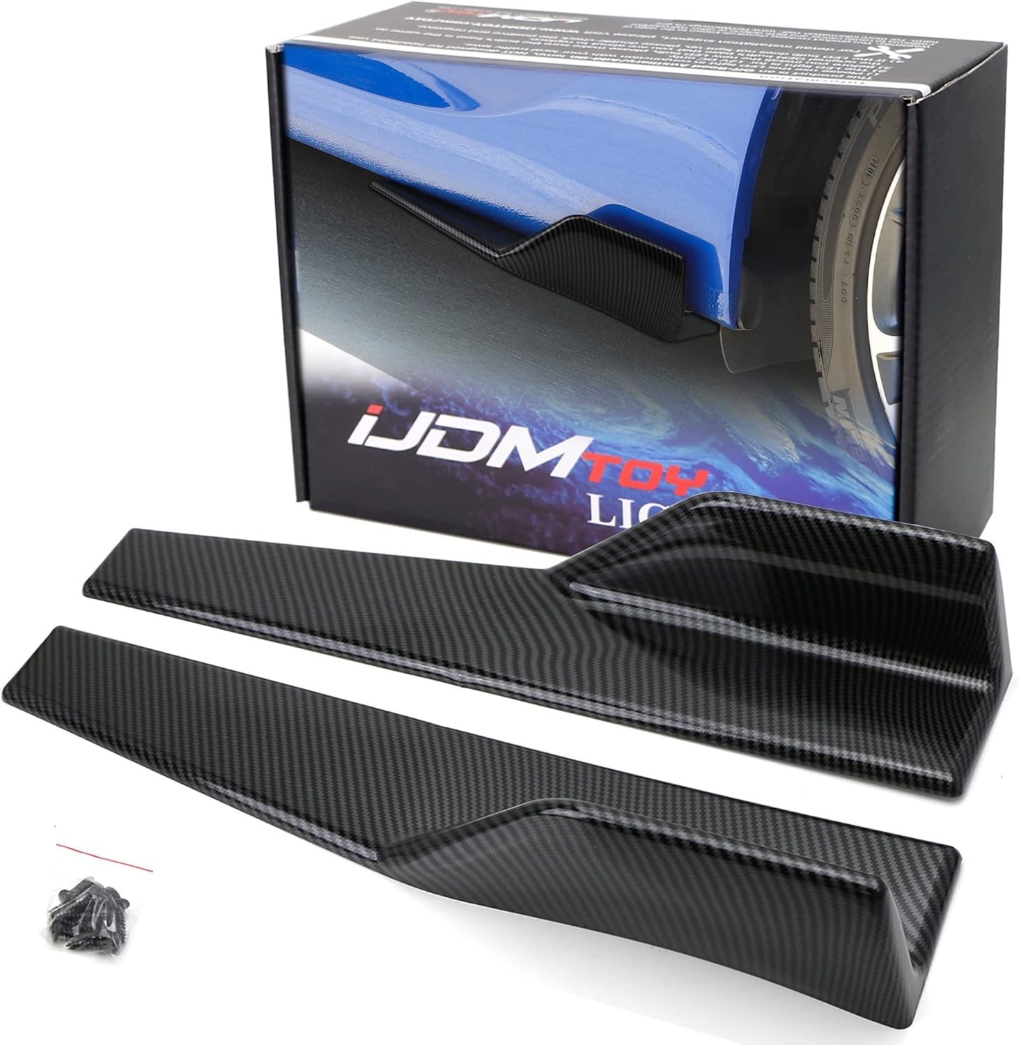 Sleek Black Carbon Fiber Rear Winglets – Enhance Vehicle Style & Performance