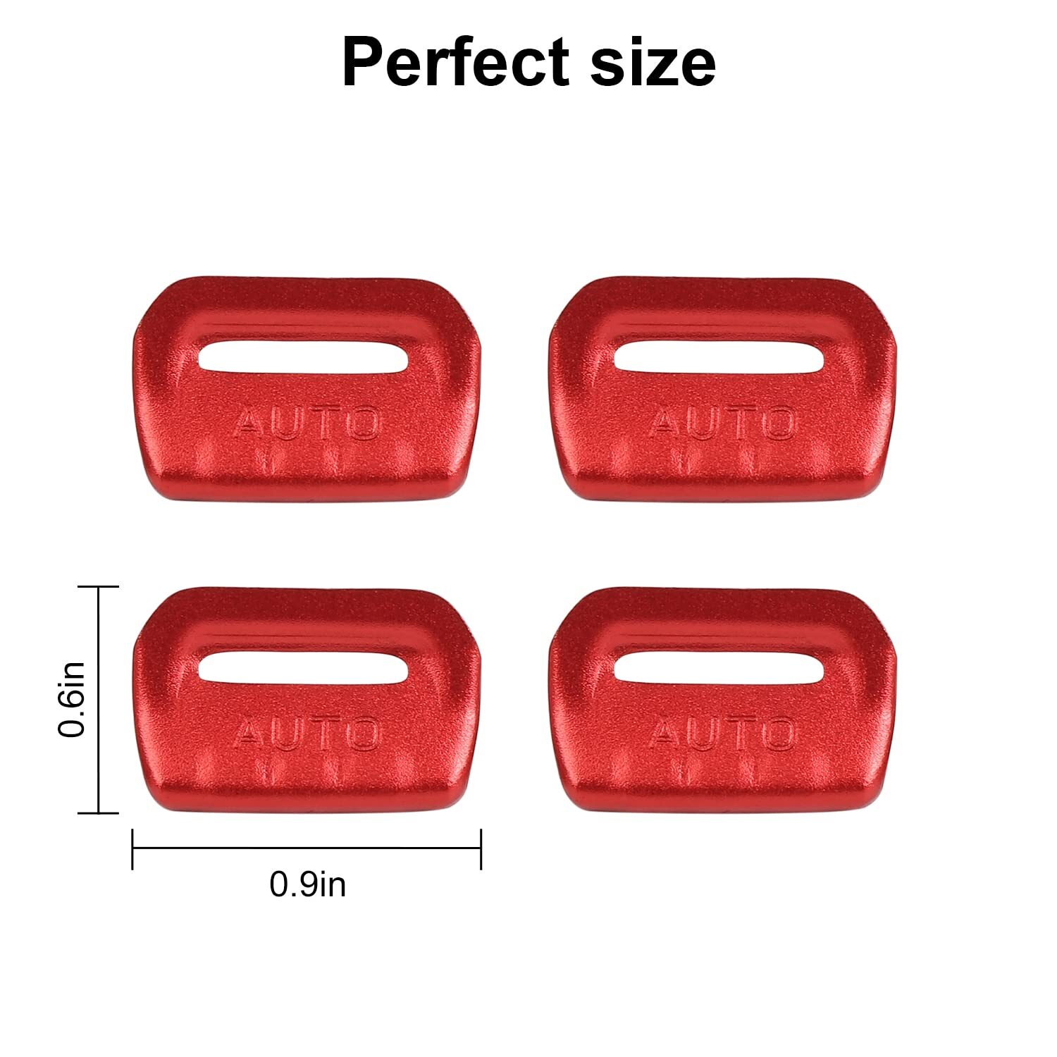 4x Aluminum Alloy Window Switch Button Cover Trim For Jeep Wrangler JL JT 2018+