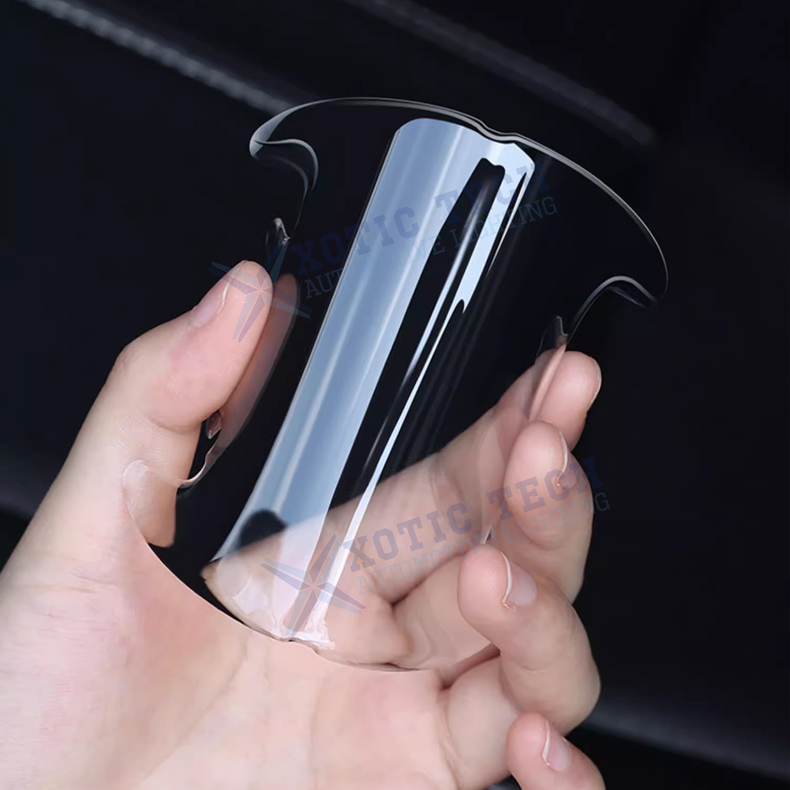 8PCS Epoxy Resin Transparent 3D Car Door Handle Bowl Protect Decal Universal Fit