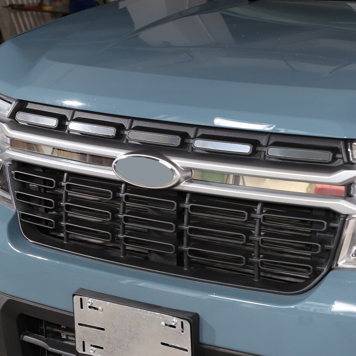 7PCS Front Bumper Mesh Grille Decor Sticker Accessories For Ford Maverick 2022+