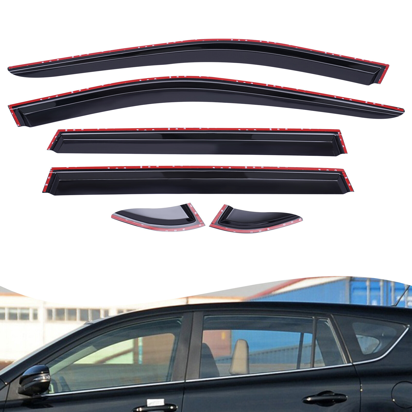 For Toyota RAV4 2019 – 2022 Window Wind Deflector Door Visor Rain Guard