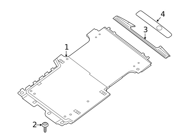 Genuine Nissan Scuff Plate 84990-1PA0A
