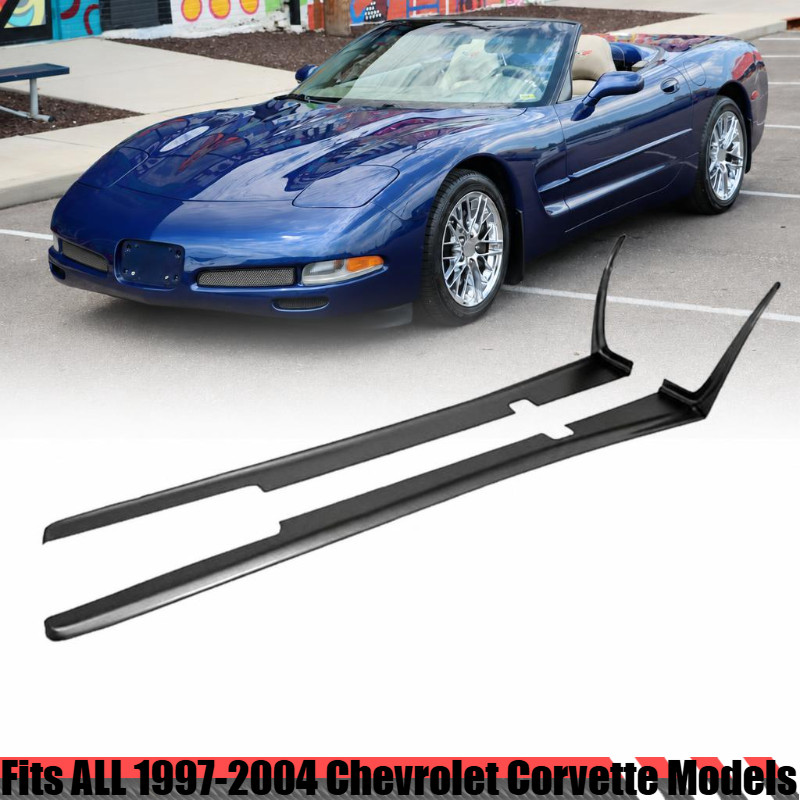 Matte Black For Corvette 97-04 C5 | ZR1 ABS Plastic Side Skirts Panel & Mud Flap