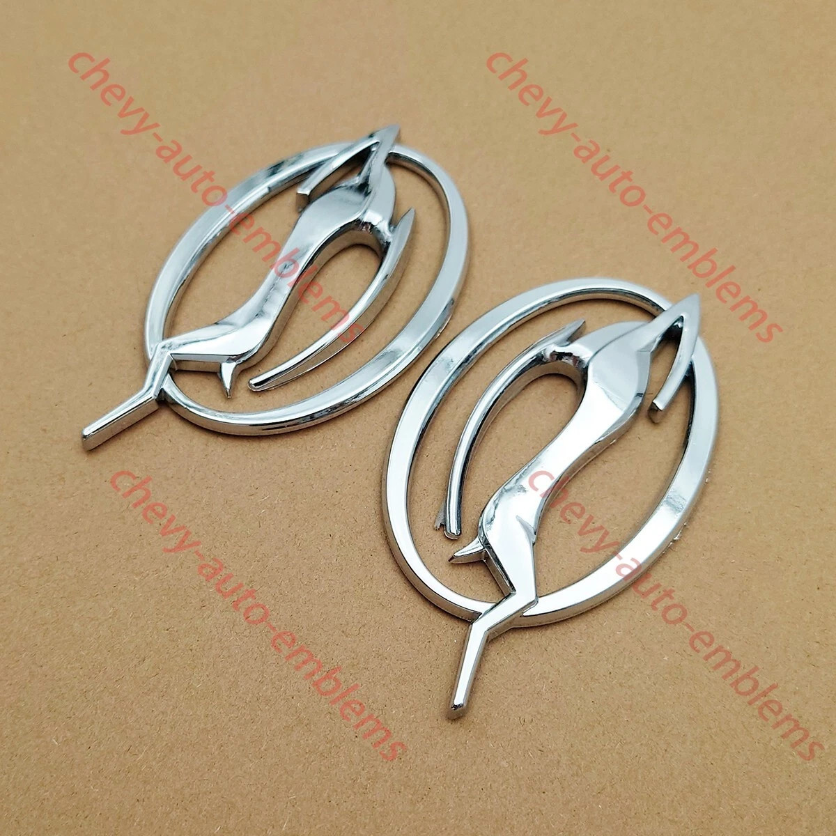 2x Silver fit for Impala Flying Left Right Side Pillar Emblem Nameplate 10253595