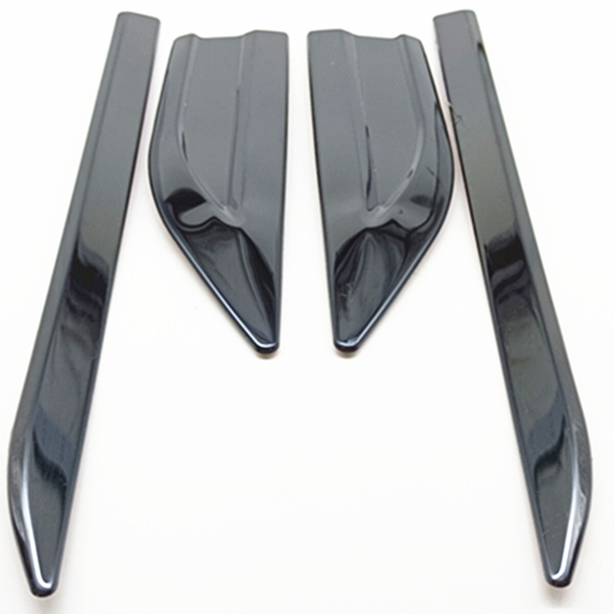 Polished Car Fender Cover Trim Front Door Side 3D Chrome Dagger Emblem Air Wing