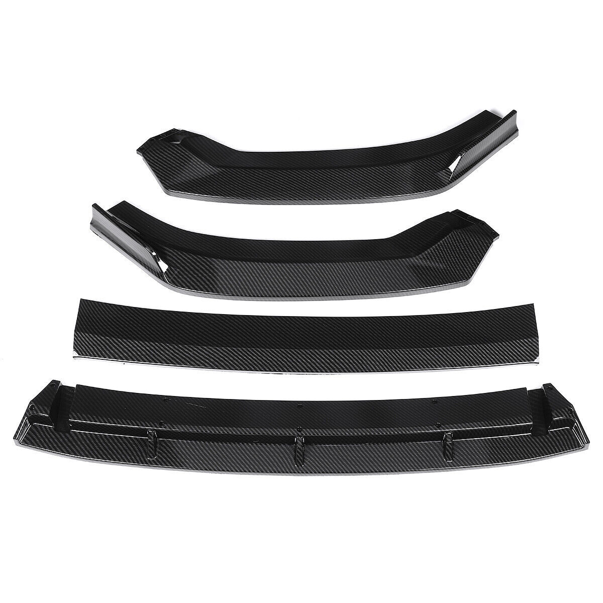 For Audi A3 & S3 2017-2020 Carbon Fiber V Style 4x Front Bumper Lip Splitter Kit