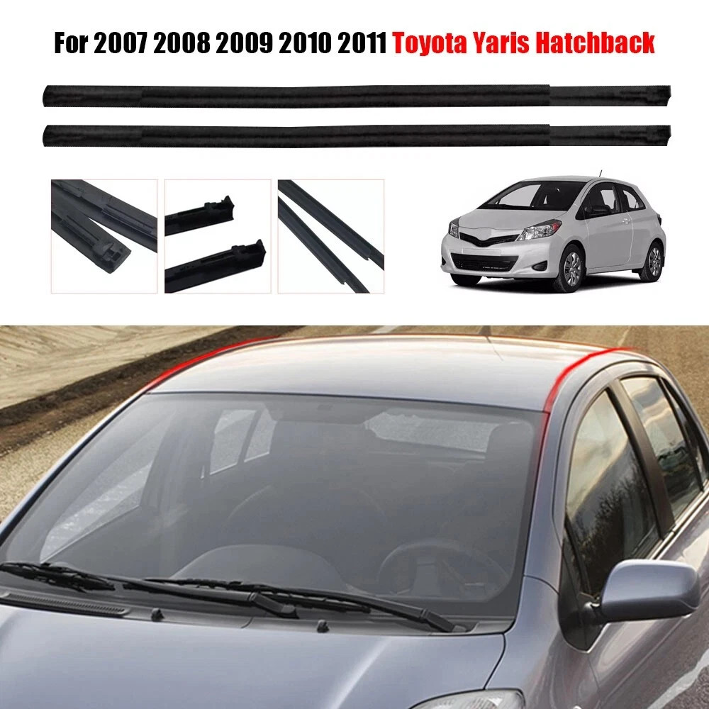 75551-52130 For 2007-2011 Toyota Yaris Hatchback 2x Roof Drip Molding Trim Set