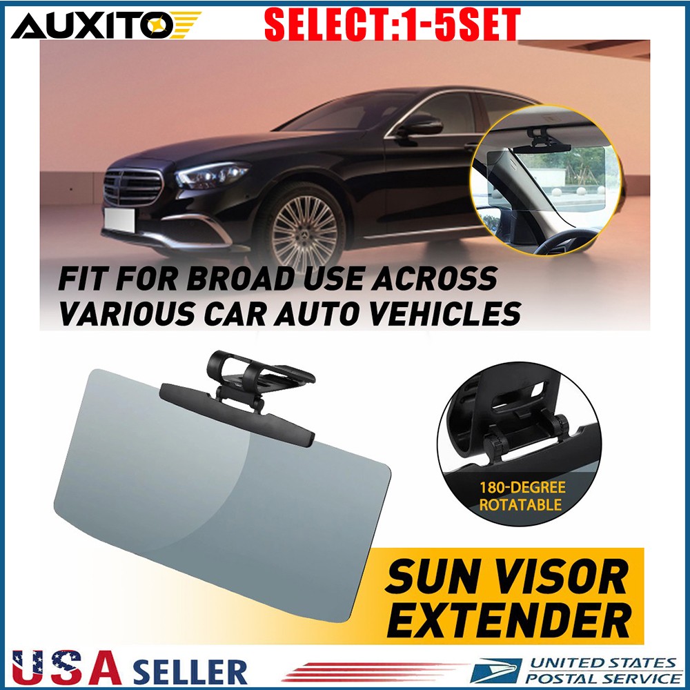 Sun Visor Extender Car Anti Glare Sunvisor Extension Shade Clip Adjustable 1-5X