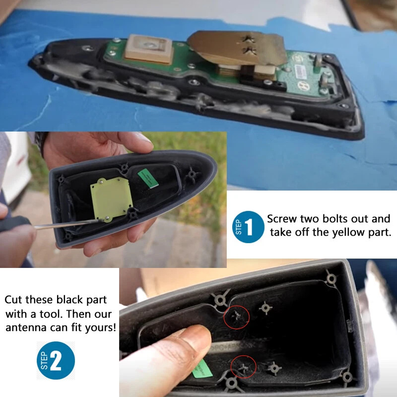 For 2015-2019 Hyundai Sonata-Elantra Silver Shark Fin Aerial Roof Antenna Cover