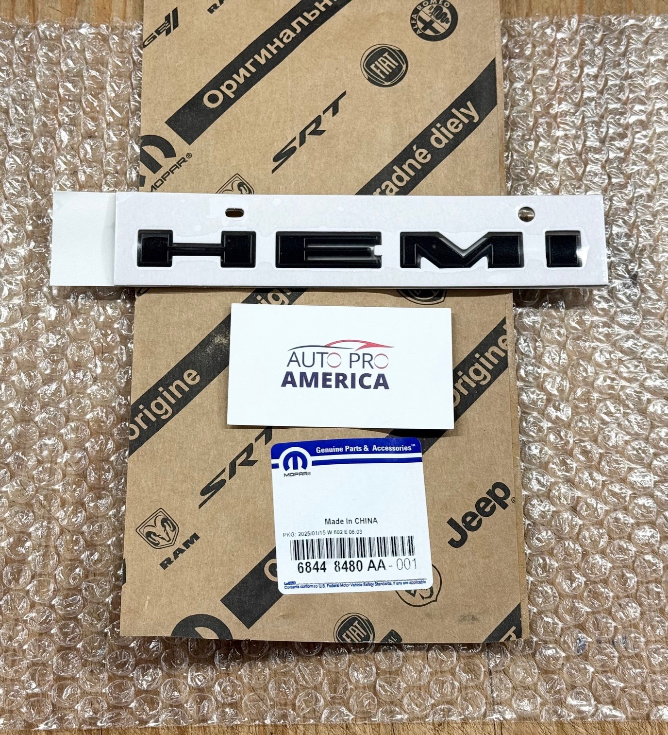 SET OF 2 MOPAR 20-24 DODGE DURANGO HEMI EMBLEM BLACK RIGHT & LEFT 68448480AA
