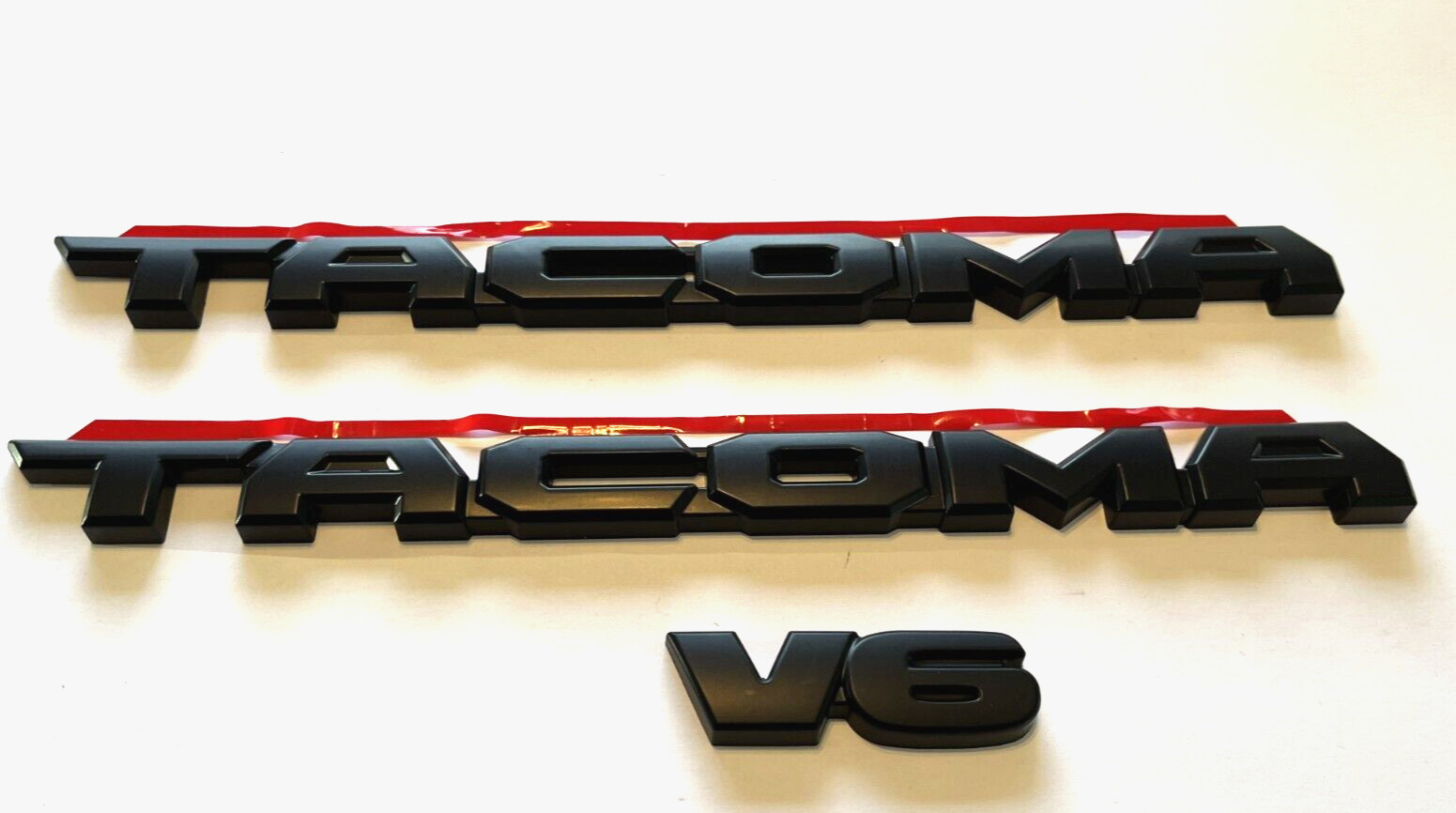 3PCS SET Matte Blackout EMBLEM OVERLAY KIT Fit For 2016-2024 TOYOTA TACOMA V6