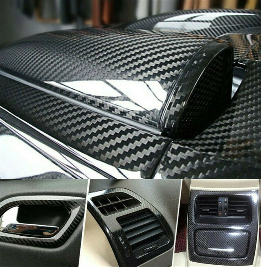 5D Waterproof Carbon Fiber Vinyl Car Wrap Sheet Roll Film Sticker Decal Paper