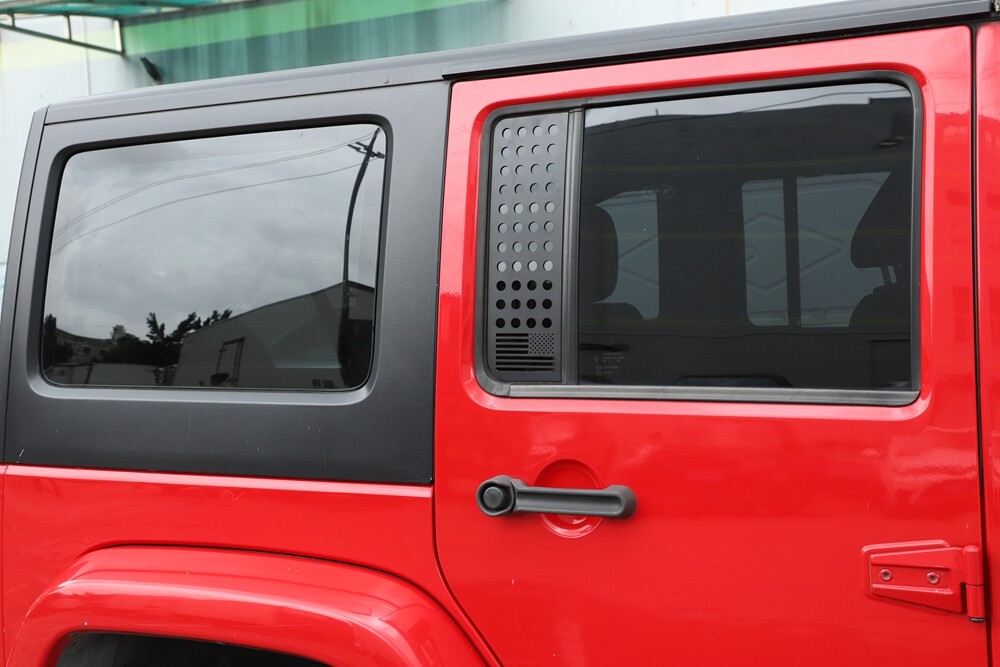 Rear Car Door Triangle Glass Cover Trim For Jeep Wrangler JK JKU 07+ Accessories