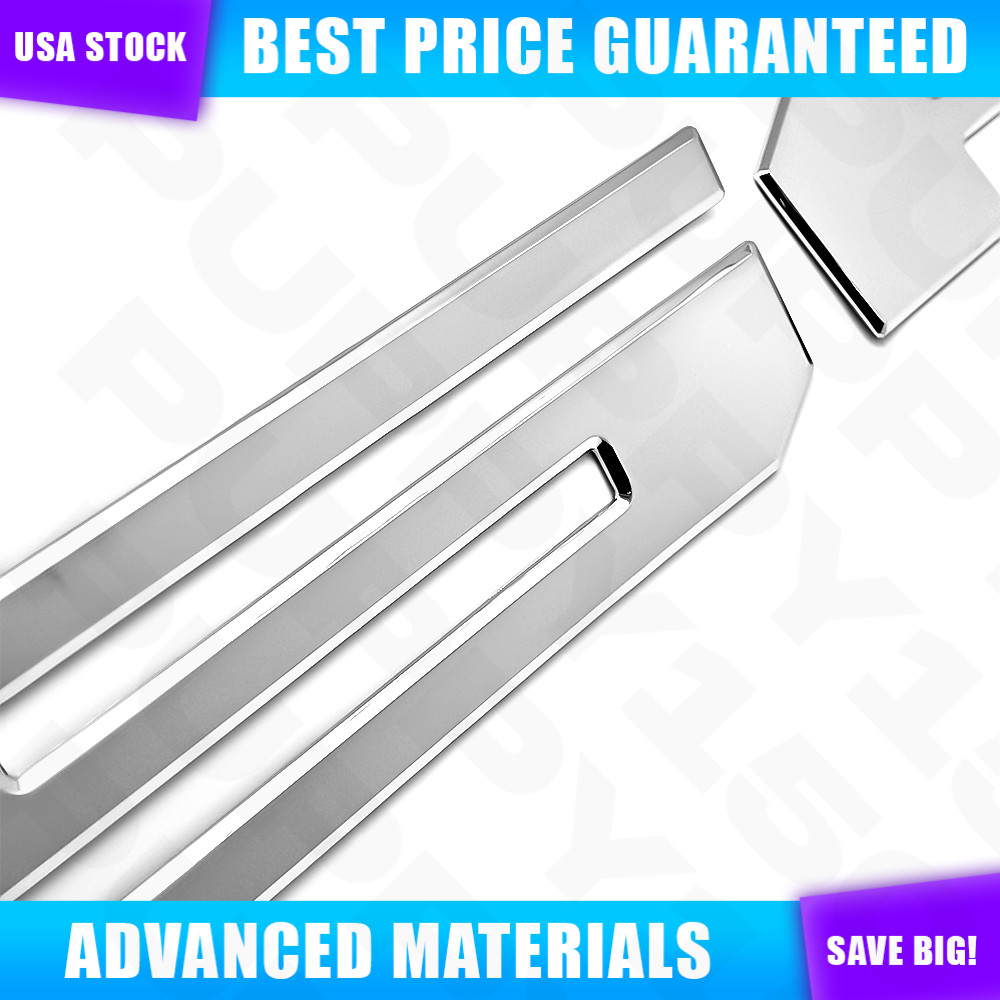 3D Raised Gloss Chrome Tailgate Inserts Letters Emblems fit for F-150 2018-2020