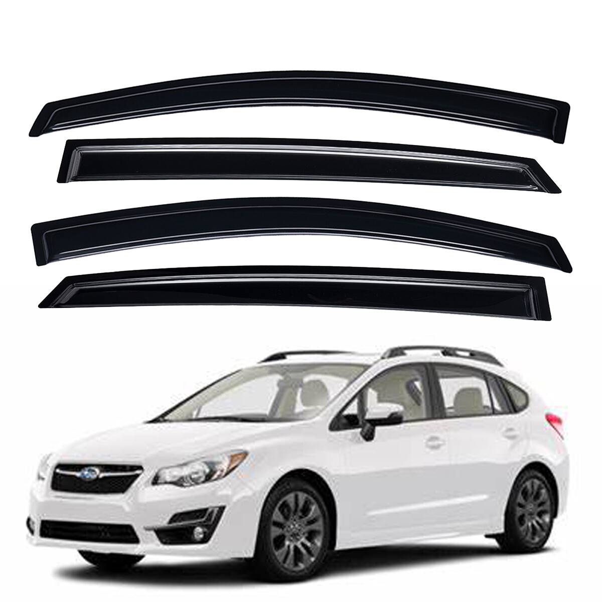 Rain Guards Window Visor Vent Shade for 2012-2016 Subaru Impreza Hatchback