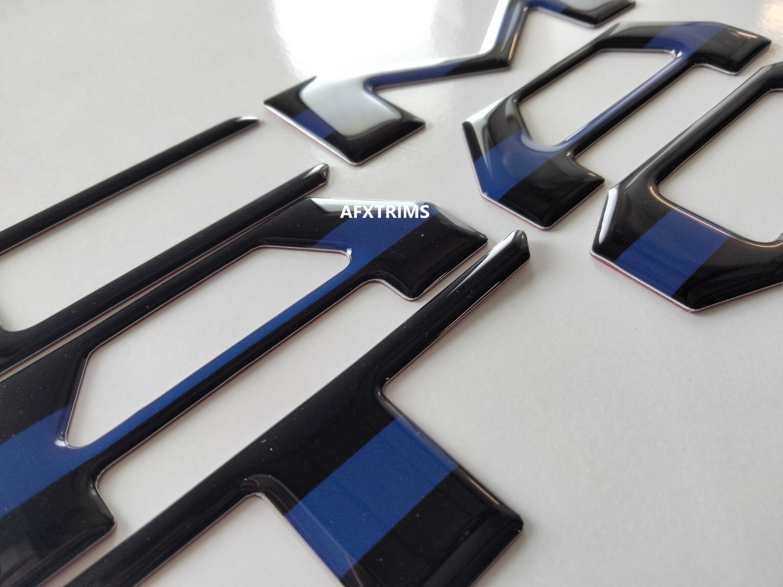 3D BLACK BLUE LINE RAISED TAILGATE LETTERS FOR TOYOTA TACOMA 2016-2023 US MADE
