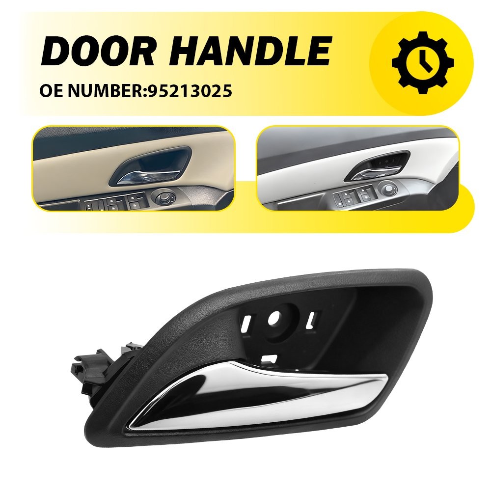 1-10X Interior Door Handle Chrome Black Fit 2011-15 Chevrolet Cruze Front/Rear K