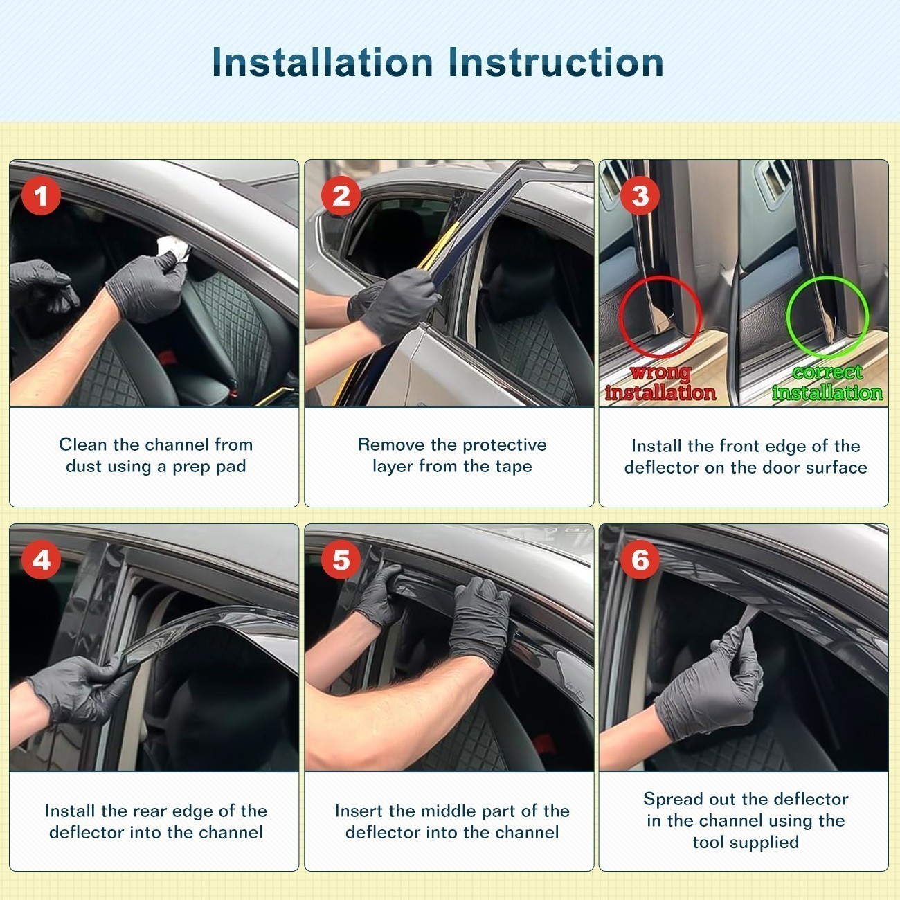 For Ford Focus 2012-2018 In-Channel Window Visor Vent Rain Guards Wind Deflector