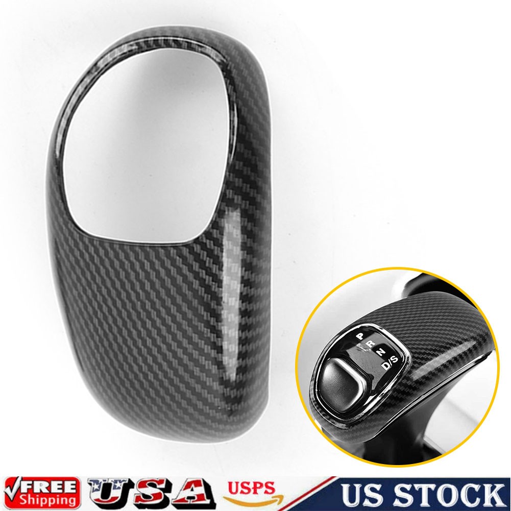 Carbon Fiber ABS Gear Shift Knob Head Cover Trim For Jeep Grand Cherokee