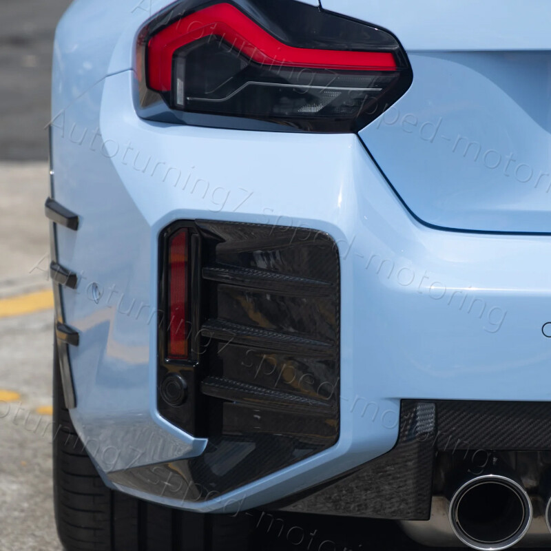 For BMW M2 G87 2022-2024 Real Carbon Rear Bumper Side Vent C Blade Trim Canards