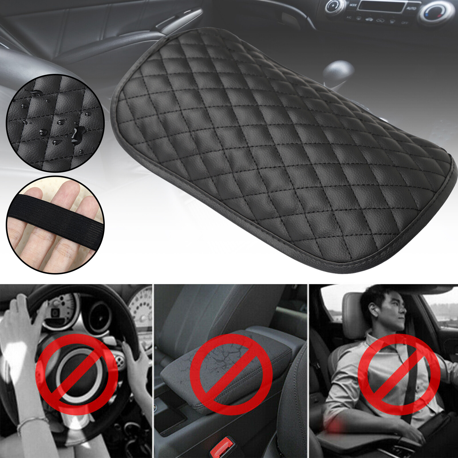 Universal Car Armrest Pad Mat Cover Center Console Box Cushion Protector 1X