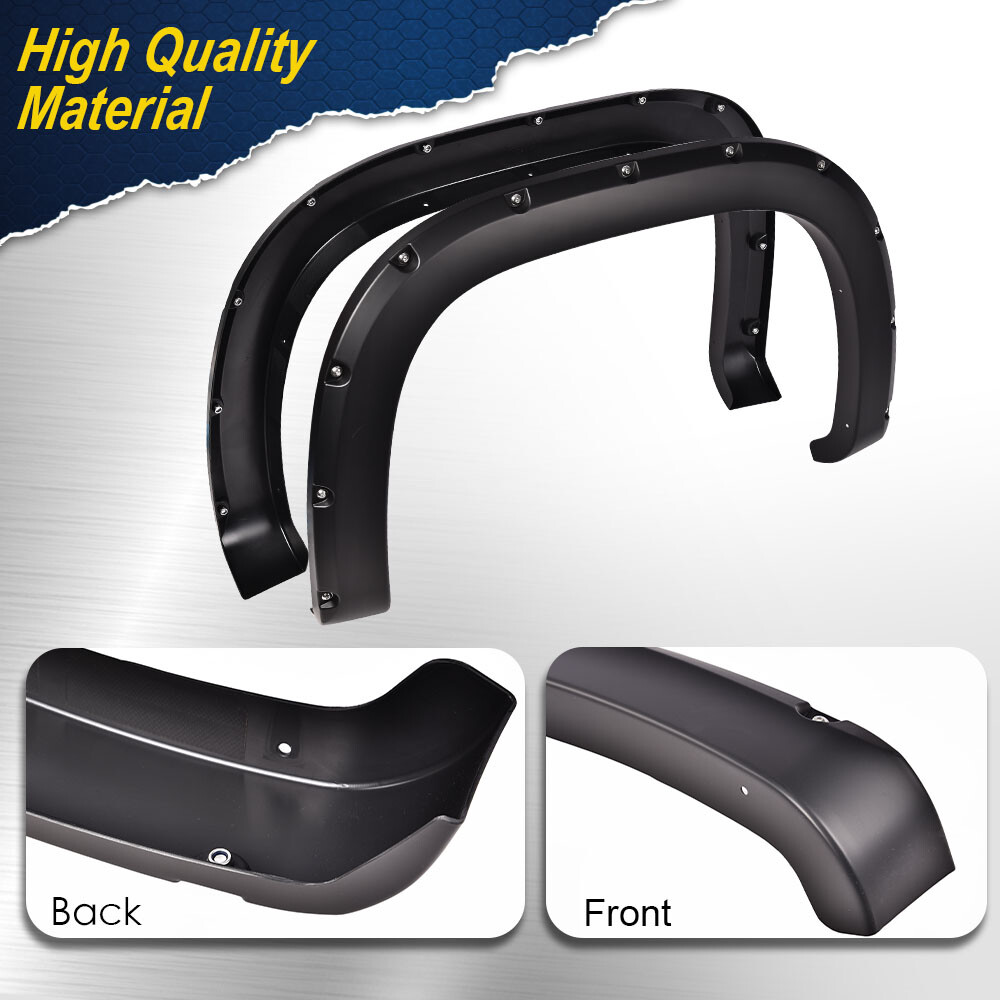 Fender Flares Pocket Rivet Offroad Fit For 2007-2013 GMC Sierra 1500 H/P