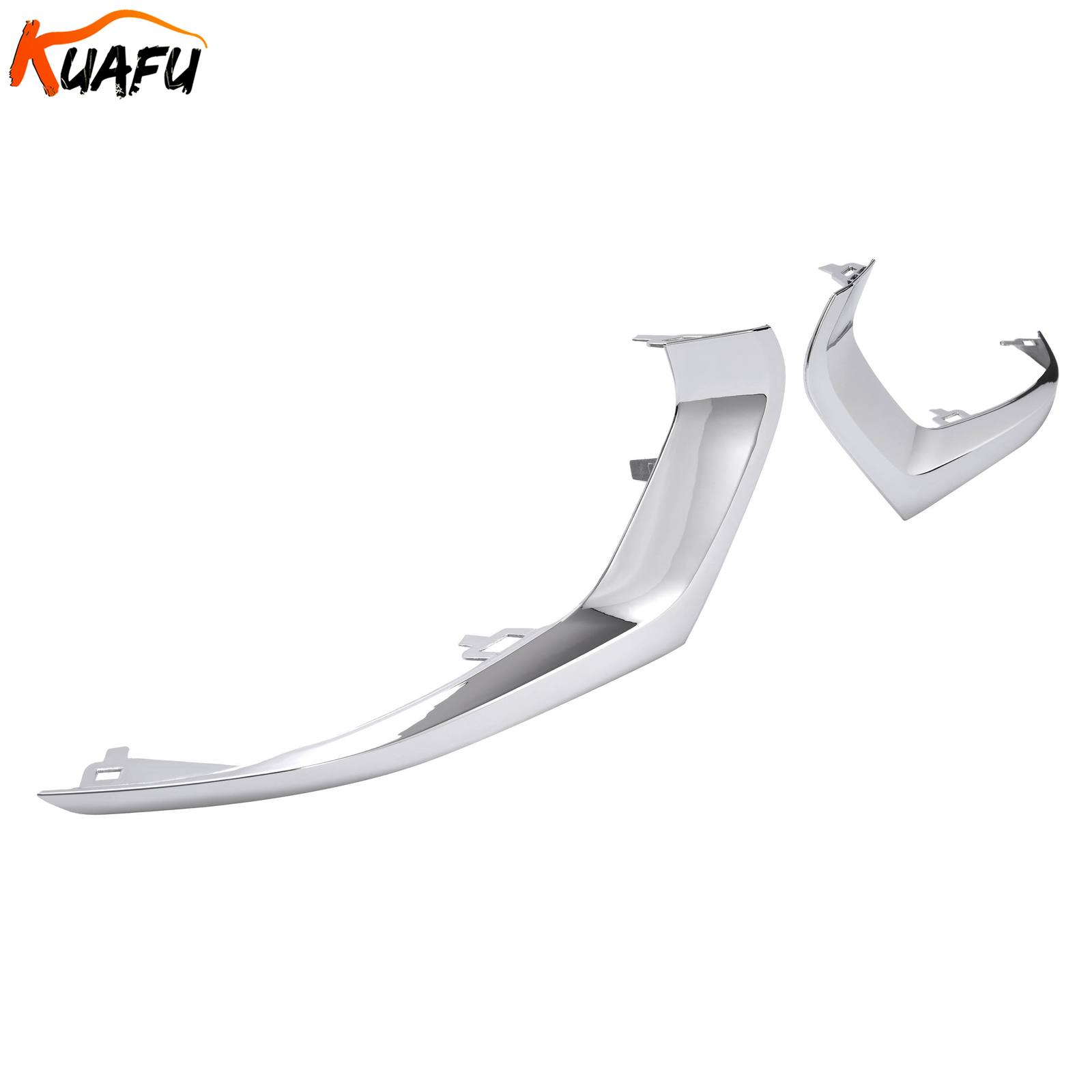 KUAFU Pair Front RH+LH Fog Light Trim Chrome For Chevrolet Traverse 2018-2021