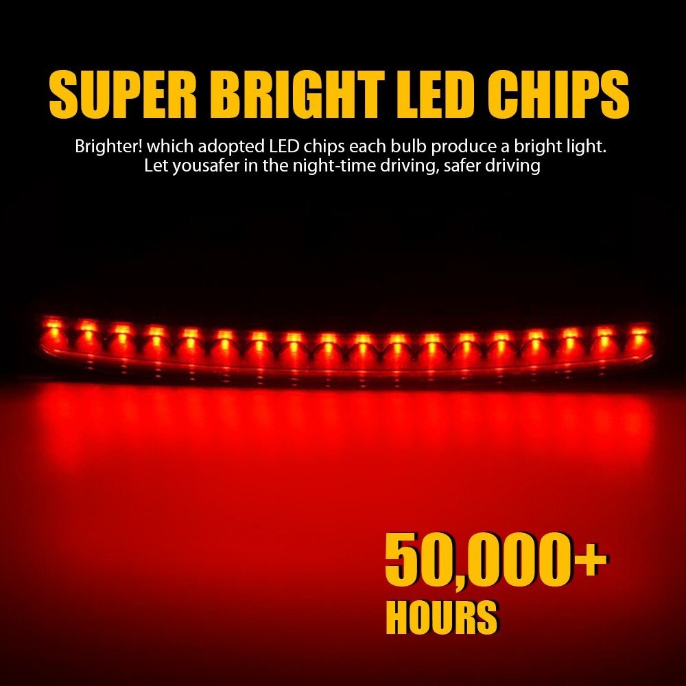 Smoke Lens LED High Mount Third 3rd Brake Light For 08-17 Audi A5 Coupe S5 1-3X