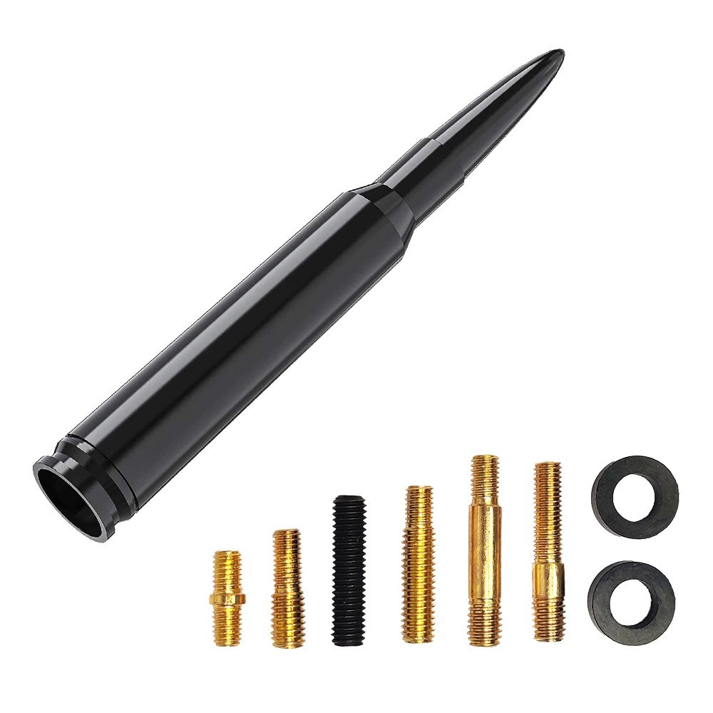 BULLET ANTENNA 50 CAL BLACK for CHEVROLET SILVERADO 1500/2500/3500/GMC SIERRA US
