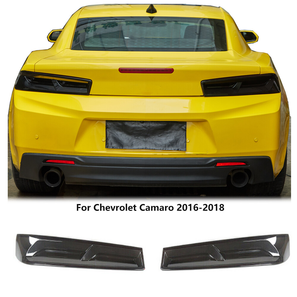 Smoked Taillight &3rd High Brake Lamp Cover Trim Guards For Chevy Camaro 2016-18