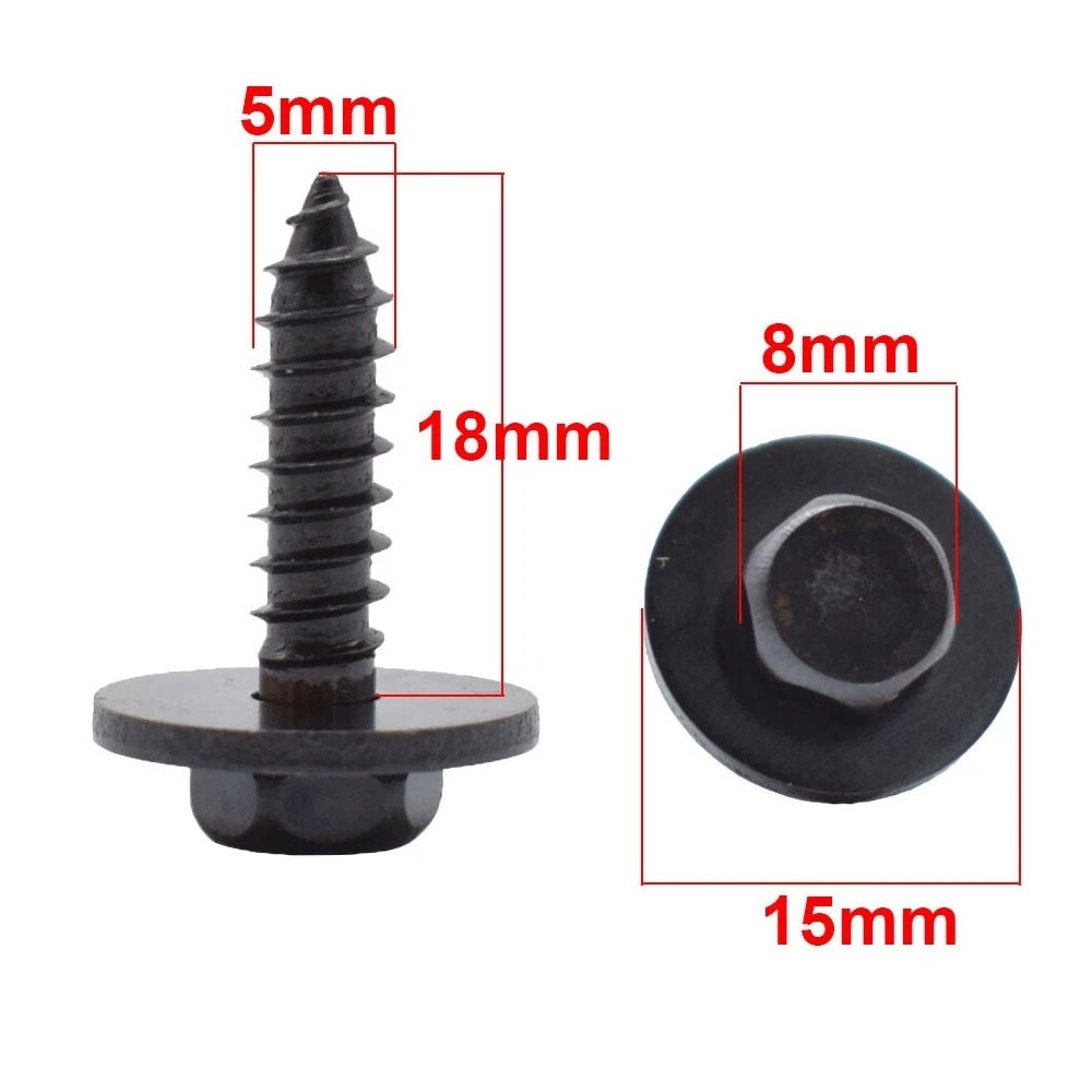 Pratical Screw Body Fender Bumper Retainer Clips Gasket Fastener Kit Metal 50PCS