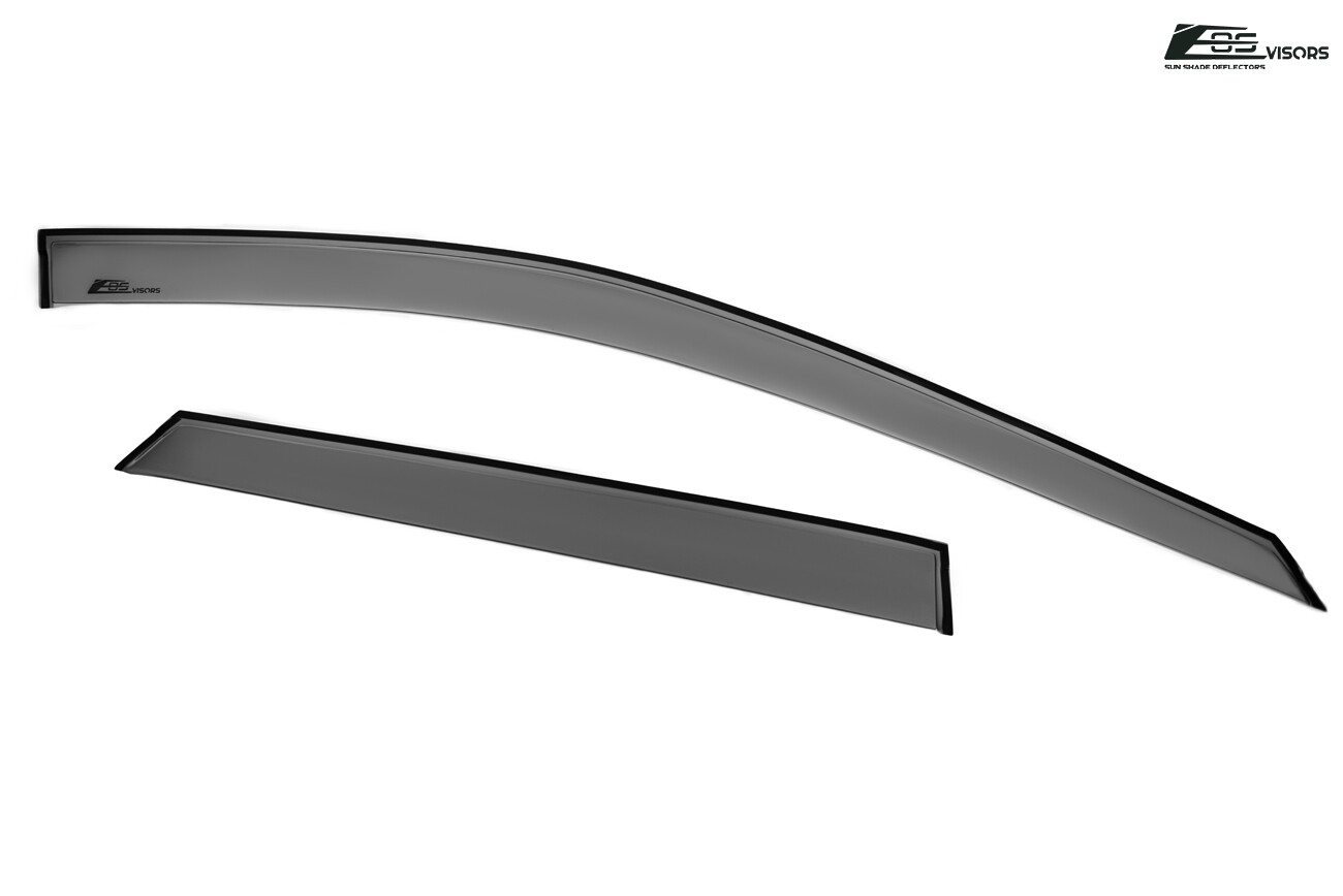 For 15-19 Subaru Outback JDM Tape-On Smoke Tinted Side Window Visors Rain Guards