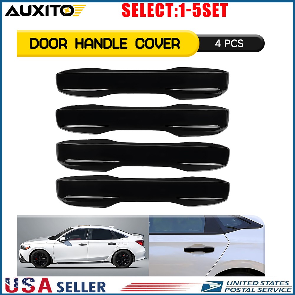 Snap Fit Gloss Black Door Handle Protector Cover For Honda CR-V 2023-2025 4-20X