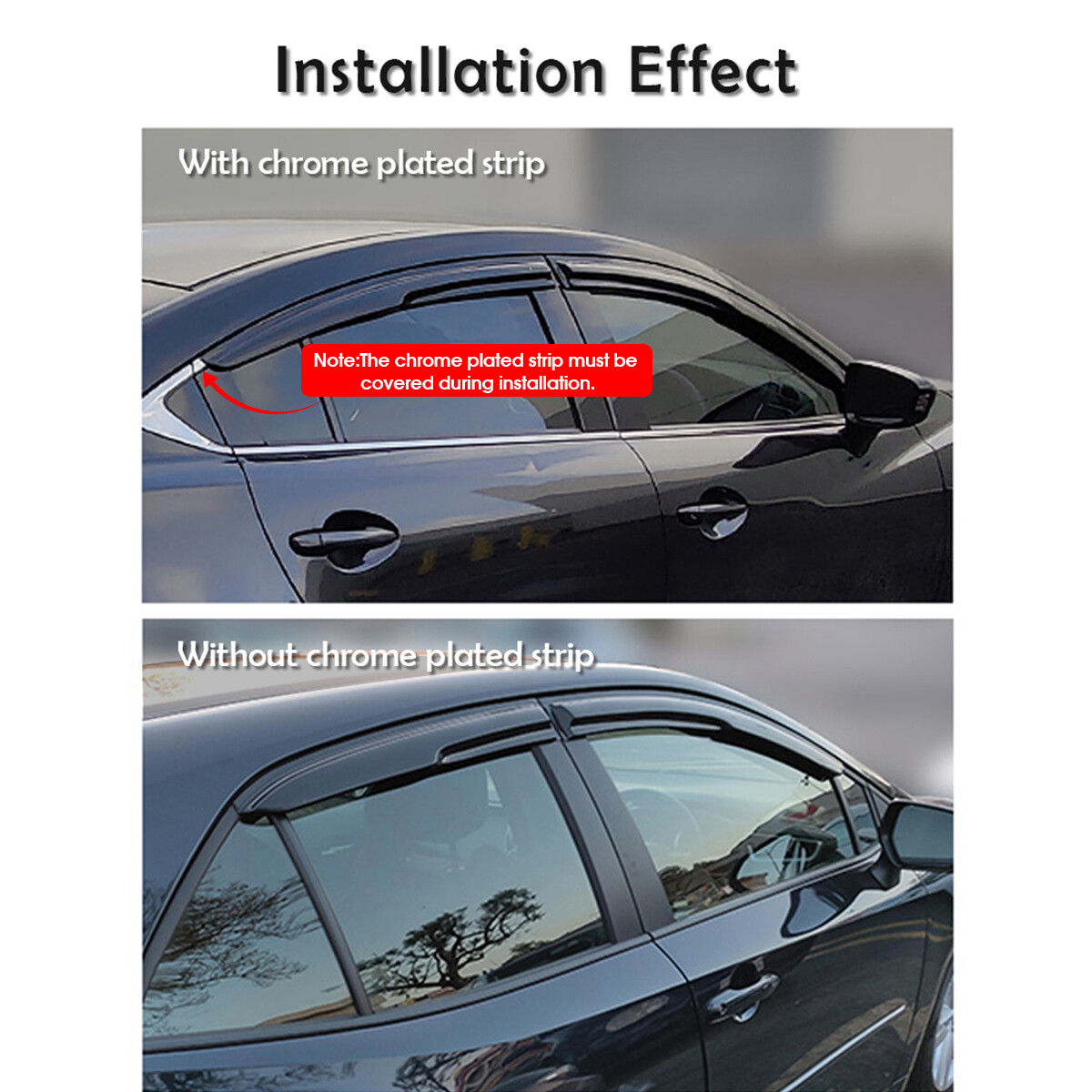 Fits 2007-2013 Toyota Yaris XP90 Sedan Mugen Style Acrylic Window Visors 4Pc Set