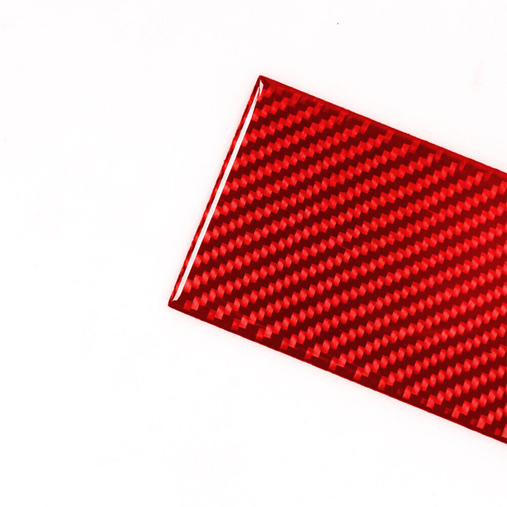 Red Carbon Fiber Interior Gear Shift Rod Side Cover Trim For Honda CR-V 2017-Up