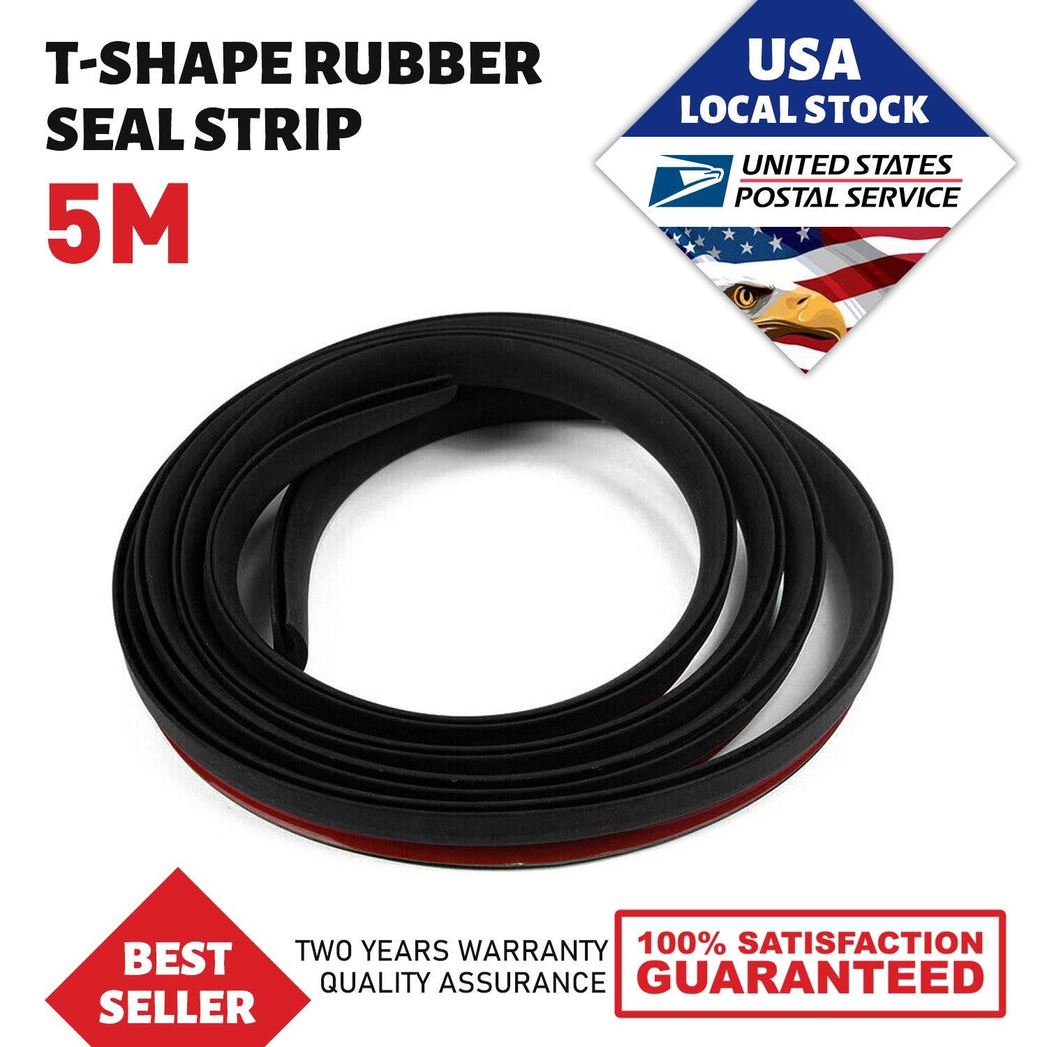 16ft T Shape Rubber Seal Car Door Edge Guard Molding Trim Protectors Strip Black