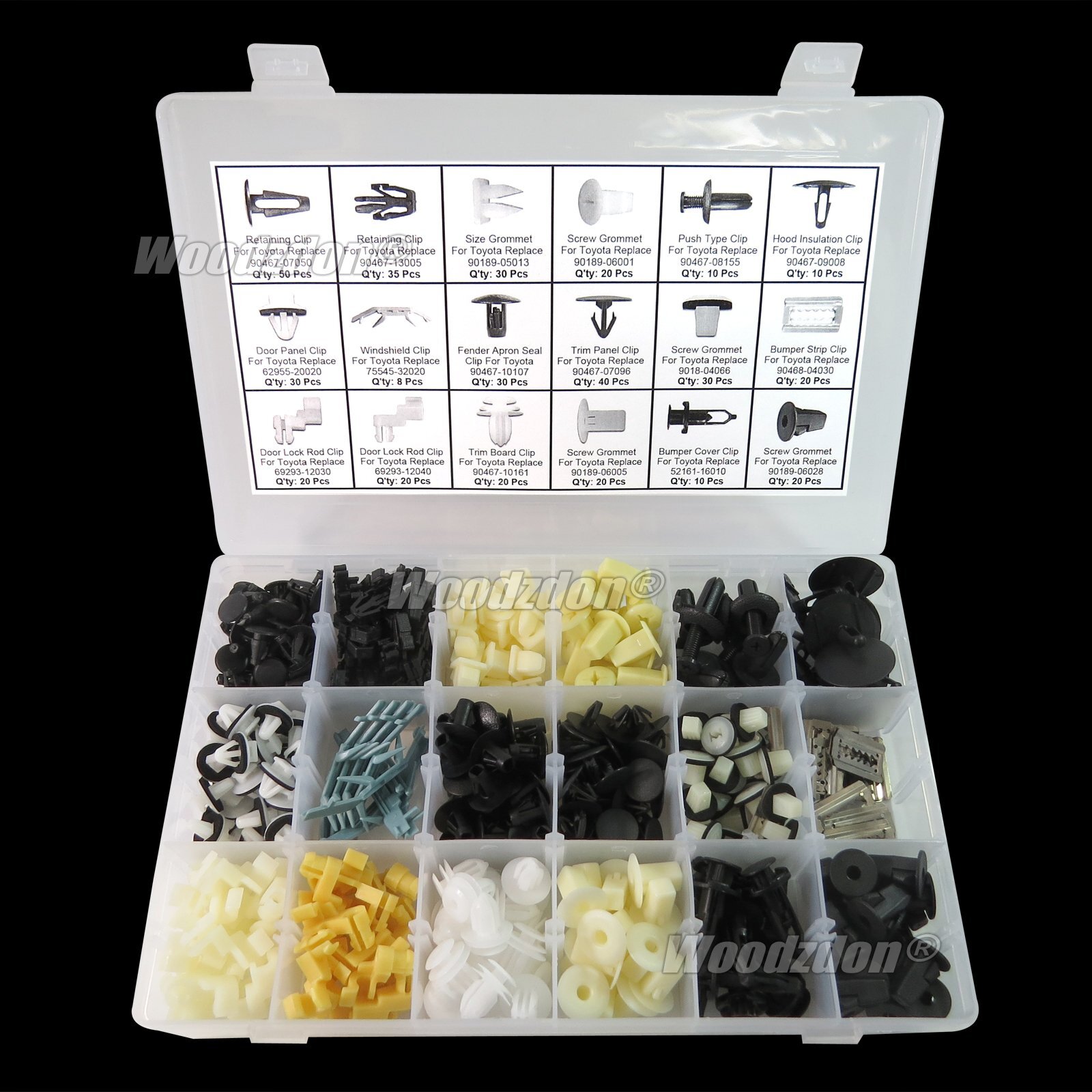 423 Clips Hood Grill Bumper Fender Door Lock Rod Retainer Assortment For Toyota
