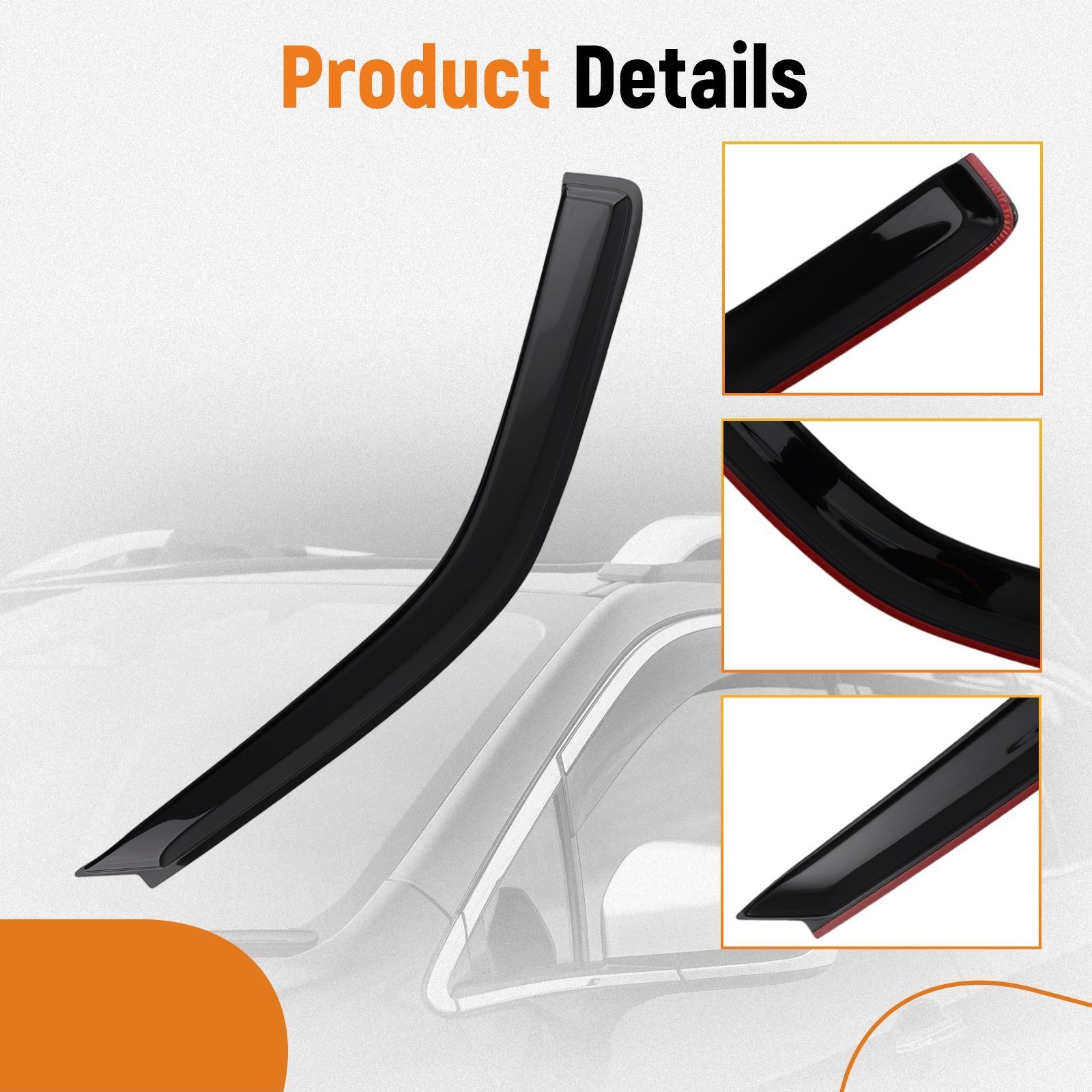 Window Vent Rain Guard Visor for Honda CRV 1997-2001 Acrylic Plastic