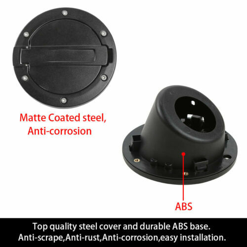 Exterior Fuel Gas Tank Cap Cover Filler Door Trim For 07+ Jeep Wrangler JK JKU