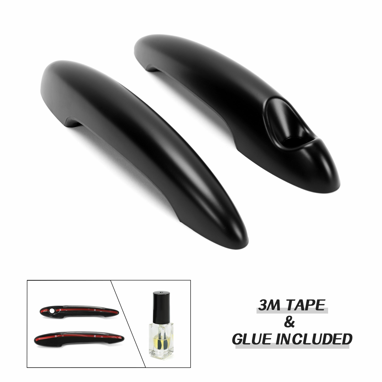 Pair Door Handle Covers Matt Black For MINI Cooper S R50 R52 R53 R55 R56 01-16