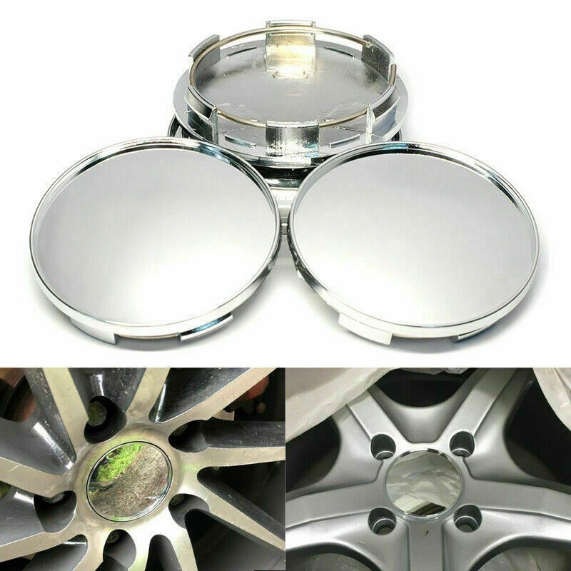 4pcs/Set 68mm (in:63mm) Car Wheel Center Hub Caps Covers Chrome Blank Trim