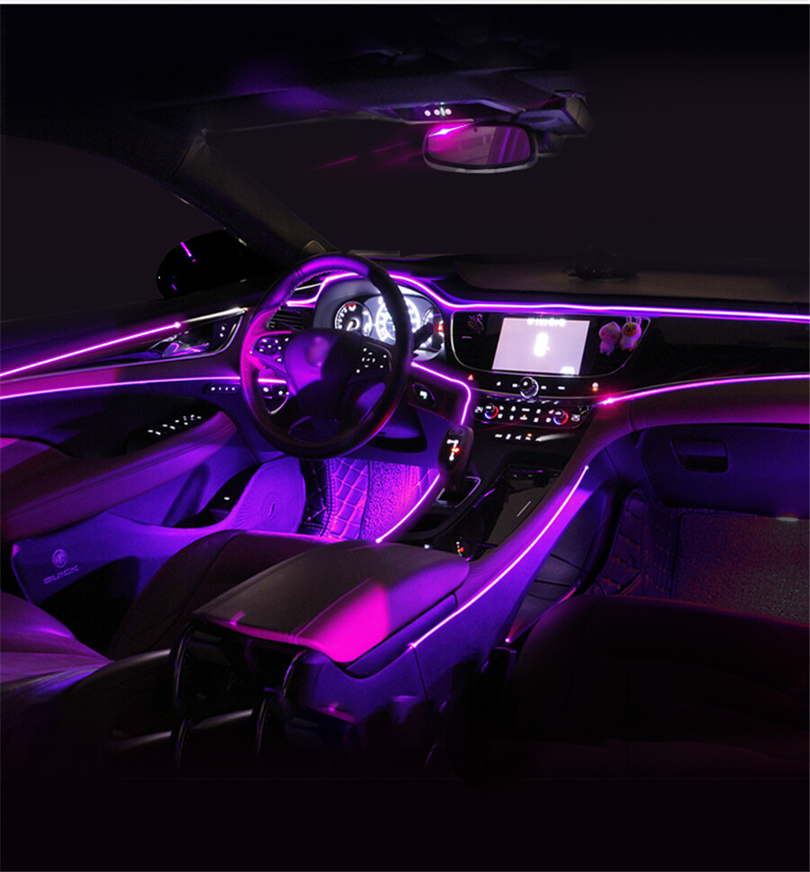 RGB Ambient Lamp Car Interior Lights APP Control Optical Fiber Light Strip Decor